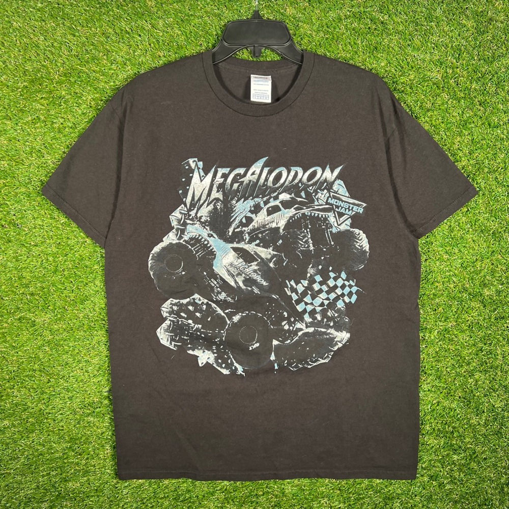 Monster Jam Megalodon Graphic T-Shirt Mens Large Black Delta Pro Weight